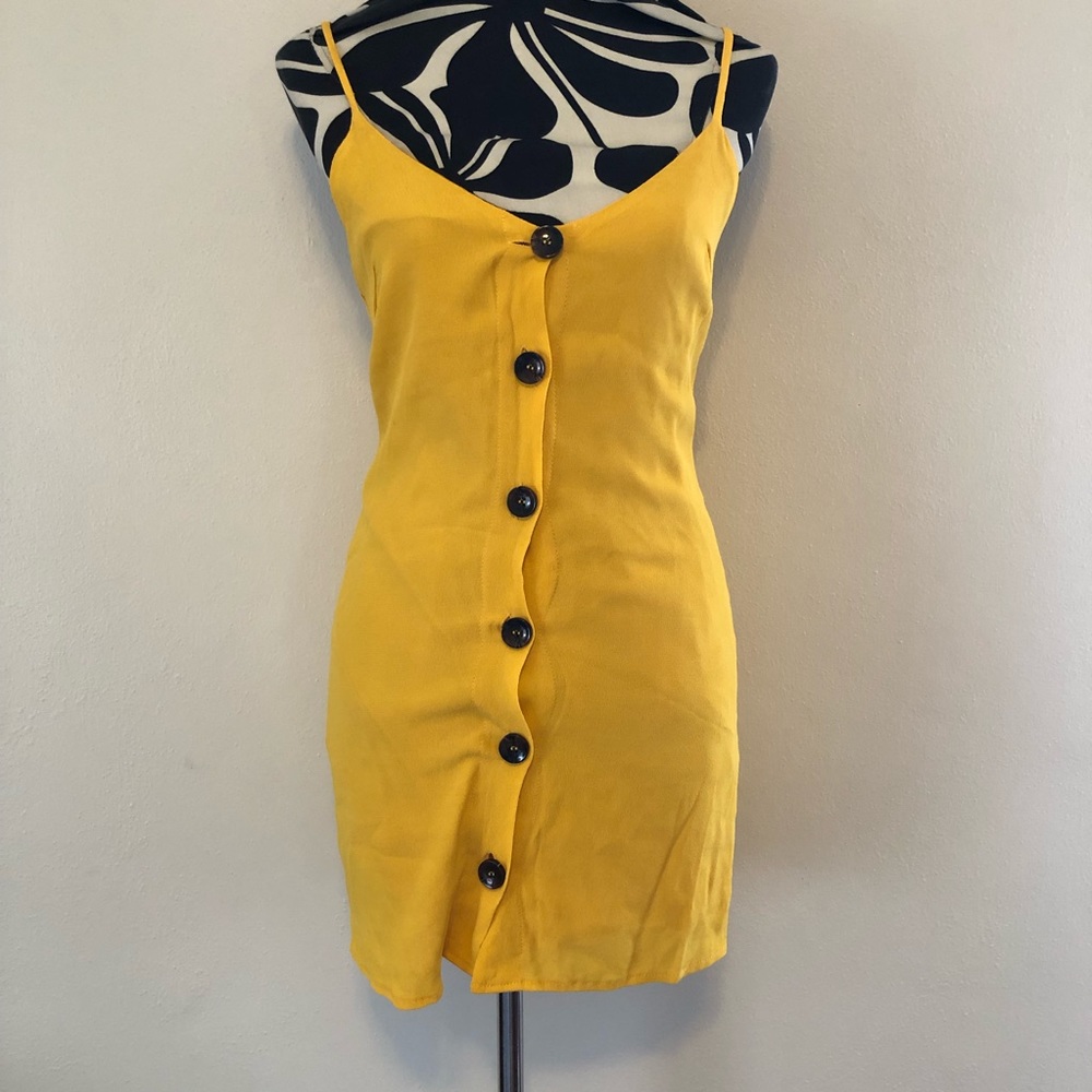[Olivaceous] Button Down Mini Dress
